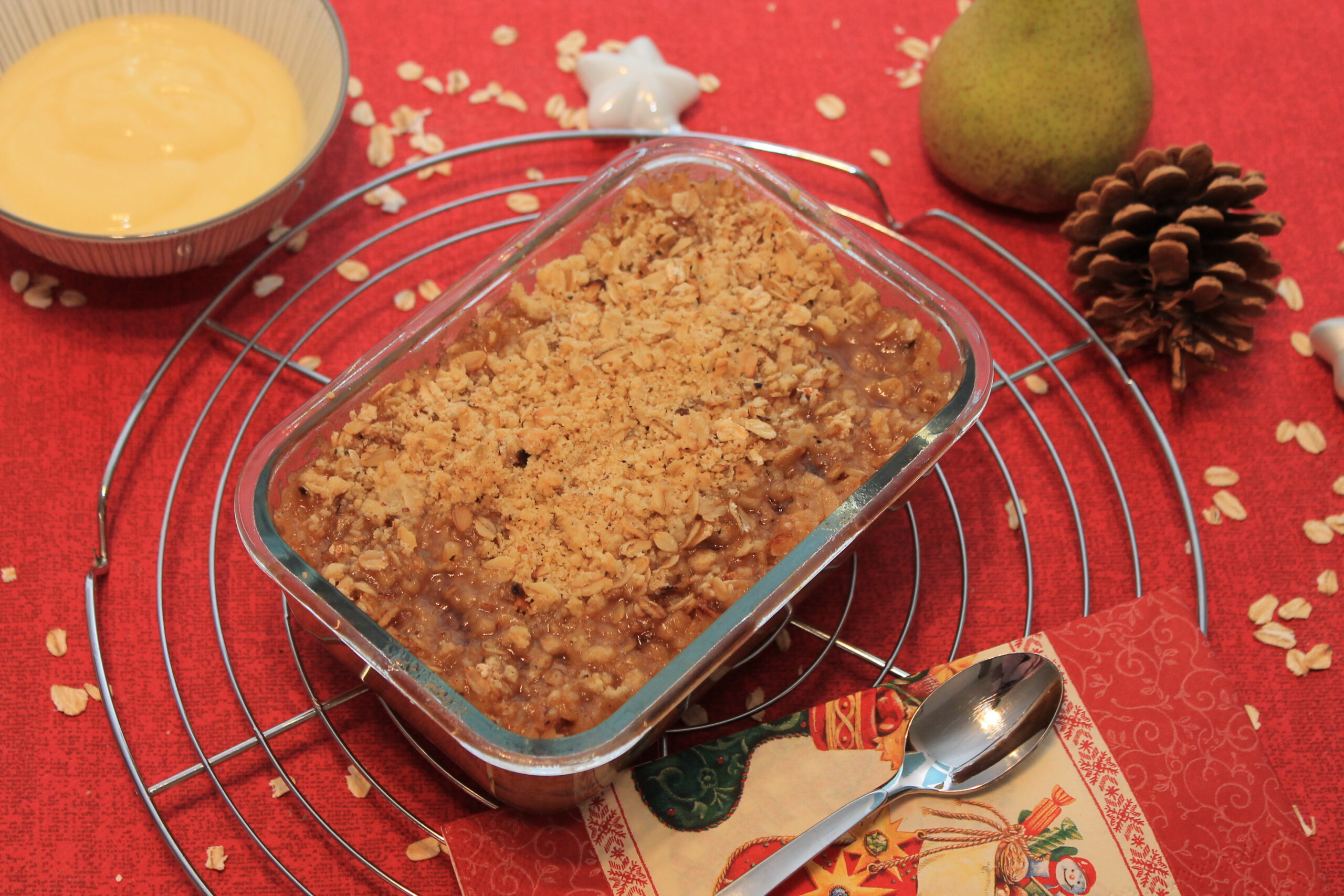 Birnencrumble -nussfrei-